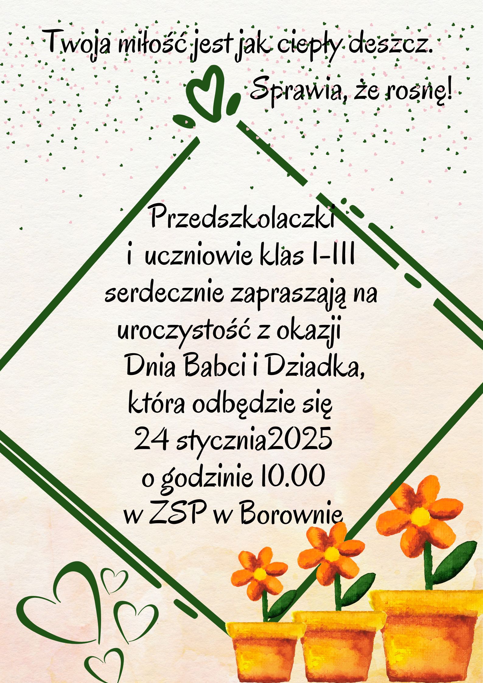 Twoja miłość jest jak ciepły deszcz. Sprawia że rosnę